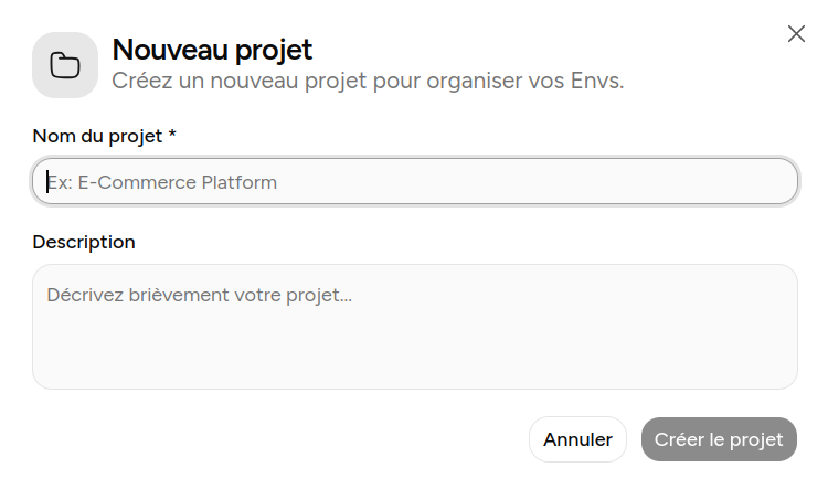 Créer un projet